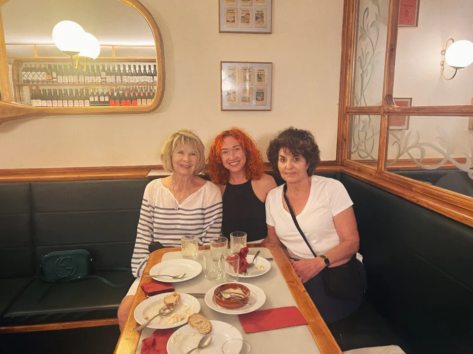 Dinner with clients at a classic bistro